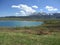 Waterton Lakes National Park, Prairie and Rocky Mountains Landscape at Lower Waterton Lake in Alberta, Canada