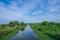 Waterways and natural trees with blue skies