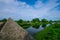 Waterways and natural trees with blue skies