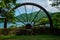 Waterwheel near Speyside on the Caribean Island of Tobago from the Atlantic Ocean