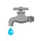 Waterworks / faucet / water tap icon illustration