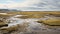 Watery Creek In Icelandic Grassland: A Captivating Dutch Marine Scene