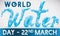 Watery Design and Label with Date for World Water Day, Vector Illustration