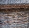 Wattle wall of the thatched shed