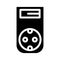 Wattmeter measuring equipment glyph icon vector illustration
