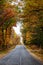 Wausau Ave in October with colorful autumn trees in Wausau, Wisconsin