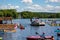 Wausau, Wisconsin, USA, July, 30, 2022: 8th Annual Paddle Pub Crawl on Lake Wausau and the Wisconsin River, Kayakers enjoy the