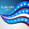 Wave of the american flag by july 14