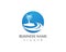 Wave beach hollidays logo design concept