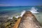 Wave breaker on the caribbean coast