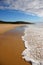 Wave breaking on a beach