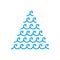 Wave Christmas tree symbol. Ancient Greek ornaments.