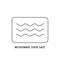 Wave Cooking logo. Microwave oven safe vector outline icon