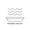 Wave Cooking logo. Microwave oven safe vector outline icon