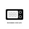 Wave Cooking logo. Microwave oven safe vector outline icon