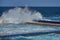 Wave Crashing into a Bathing Pool