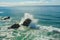 Wave Crashing on Pacific Coast