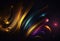 Wave design art graphic painting neon background