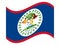 Wave Flag of Belize.Vector illustration eps 10