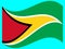 Wave Flag of Guyana Vector