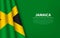 Wave flag of Jamaica with copyspace background.