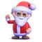 Wave hello to 3D Santa Claus