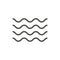 Wave icon vector. Line water wave symbol.