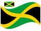 Wave Jamaica Flag Vector illustration eps 10