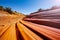 Wave like sand rock formation in a canyon Utah USA