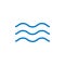 Wave line icon water vector sea flat ocean graphic symbol. Wave minimal logo