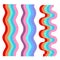 Wave line Rainbow. Vector design. Lgbt concept. Vector psychedelic colors illustration image.