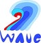 Wave logo vector