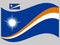 Wave Marshall Islands Flag Vector