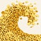 The wave of money. Huge tsunami wave of gold coins. Jackpot or success concept.