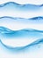 Wave realistic. Water splashes liquid surface with bubbles transparent aqua flowing vector wave pictures