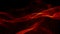 Wave of red particles. Abstract fire background with a dynamic wave. 3d rendering