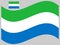 Wave Sierra Leone Flag Vector illustration eps 10