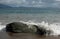 Wave splashing irish rock