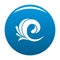 Wave tsunami icon blue vector