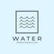 wave water lake logo vector illustration design