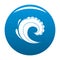 Wave water surfing icon blue vector