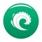 Wave water surfing icon vector green