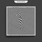 Waveform background. Surface distortion. Pattern with optical illusion. Vector striped illustration. Black and white sound waves.