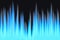 Waveform blue lights with copy space