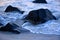 Waves Along the Jetty at Sunrise