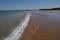 Waves on the beach in Erquy