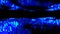 Waves of blue color runs along glow blocks form a beautiful pattern on waving surface like garland. 4k abstract looped