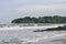 Waves breaking in Cocles Beach, Costa Rica