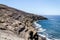 Waves breaking on dramatic cliffs on southern coast, Montana Pelada mountain, Tenerife, Canary Islands, Spain