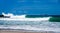 Waves breaking on the rock off Playa Flamingo, Costa Rica